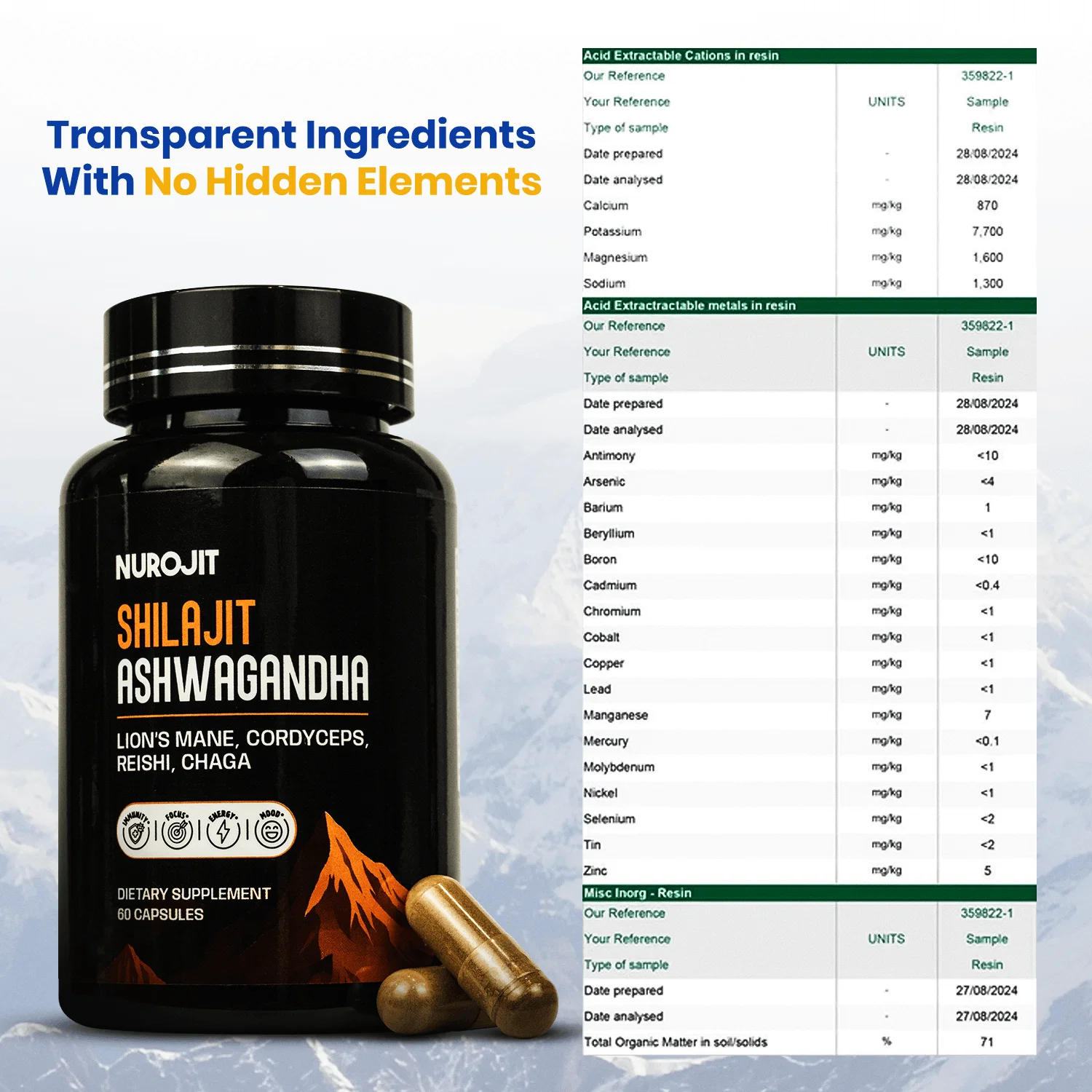 6 in 1 Shilajit Ashwagandha Mushroom Capsules - Image 7